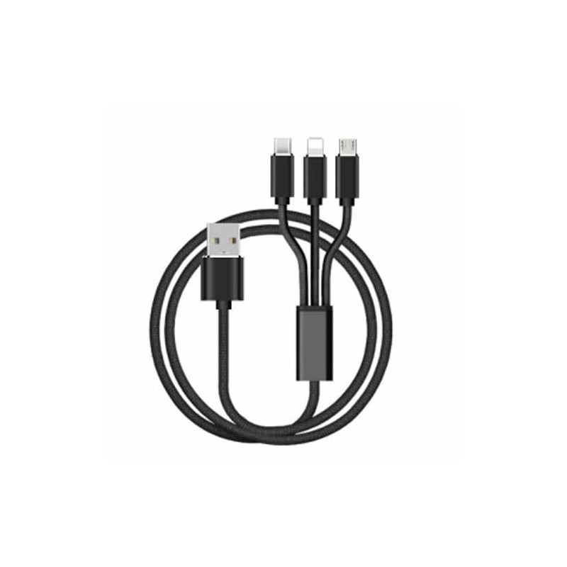 CABLE FAST CHARGE 3-IN-1 TYPE C/MICRO B/LIGHTNING CABLE FAST CHARGE 3-IN-1 TYPE C/MICRO B/LIGHTNING
